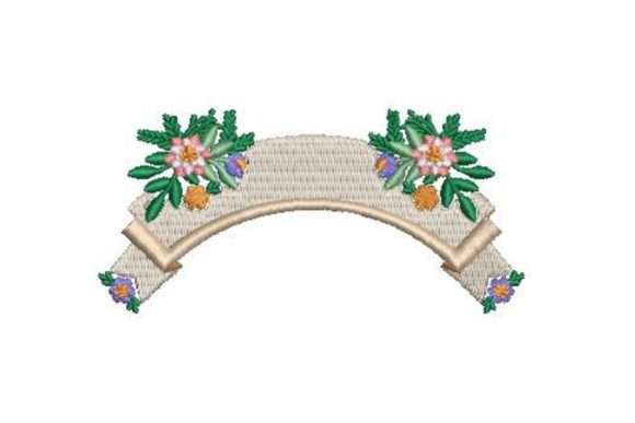 Blank Banner with Flowers