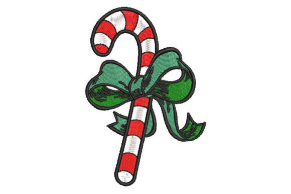 Candy Cane with Bow for Christmas