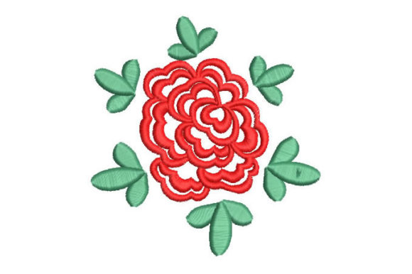 Rose Design with Leaves