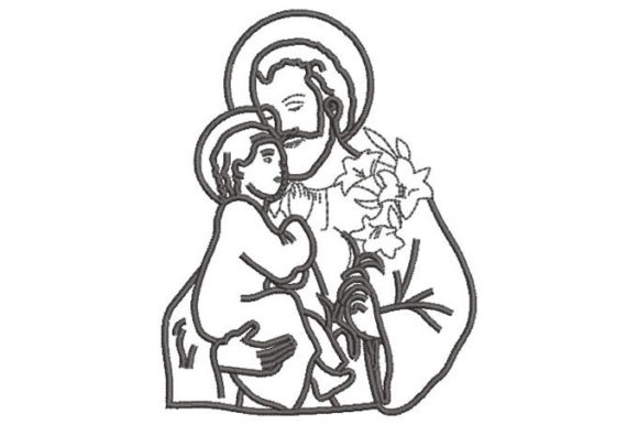 Saint with Child and Flowers