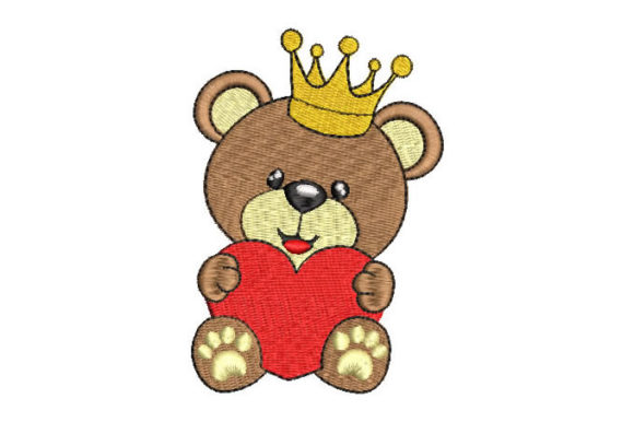 Soft and Sweet: Baby Bear with Crown and Heart