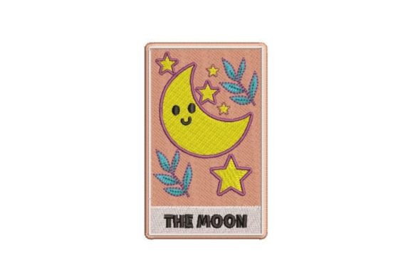 The Moon Kawaii Style Tarot Card
