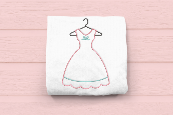 Vintage Dress on Hanger Outline