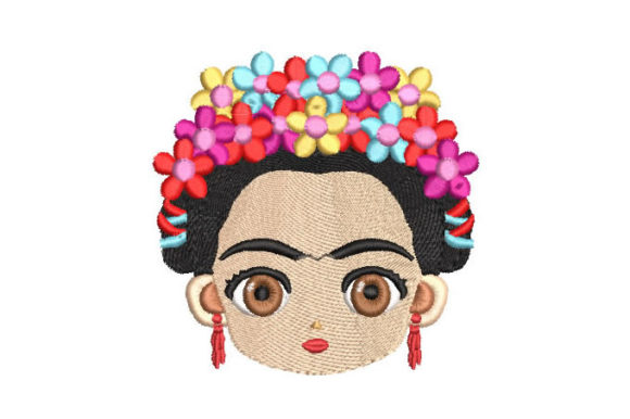 Woman’s Face with Flowers
